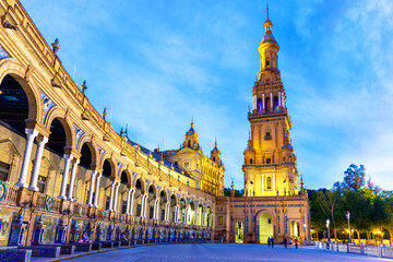 Naklejka premium Plaza de Espana, Seville, Spain