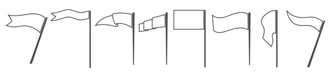 set of icons on a theme flags