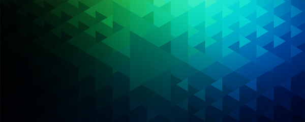 Obraz premium A dynamic abstract background consisting of many small geometric triangles arranged in a mosaic pattern, creating a mosaic-like effect.
