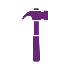 Purple Hammer Vector Illustration