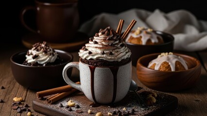 Sweet Indulgence: A delectable collection of chocolate treats and desserts, offering a symphony of flavors and textures that tantalize the senses.