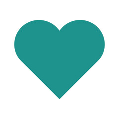 Teal Heart Icon Vector