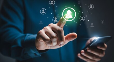 Connecting people network social media digital technology communication online community concept