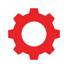 Red Gear Icon Vector