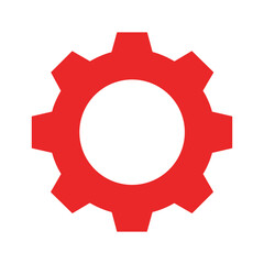 Red Gear Icon Vector