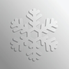 Grey Snowflake Winter Decoration Background for Christmas