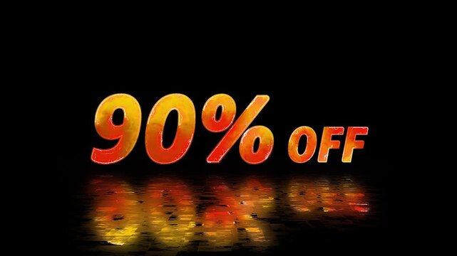 90% OFF Burning fire Neon Text animation black background ideal for Sale & Discount, Motion Graphic