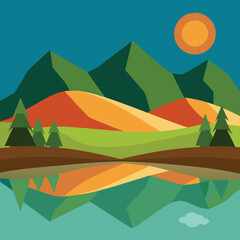 hills-reflecting-in-a-pond.eps