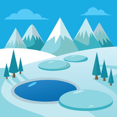 hills-with-frozen-ponds-in-winter.eps