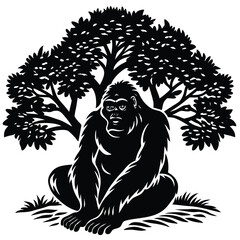 gorilla-sitting-under-tree(1).eps