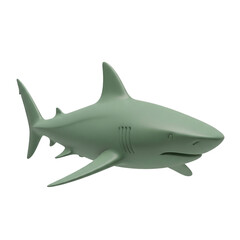 Obraz premium A captivating depiction of a sleek formidable shark in a serene pose.