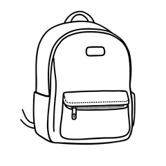 School Backpack Graphic Vector Illustration