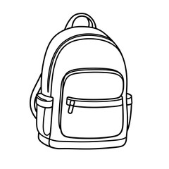 Fototapeta premium School Backpack Object Vector Isolated