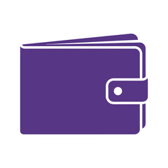 Purple Wallet Vector Icon