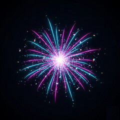 Fototapeta premium fireworks on the black background