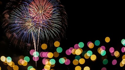 Vibrant fireworks display