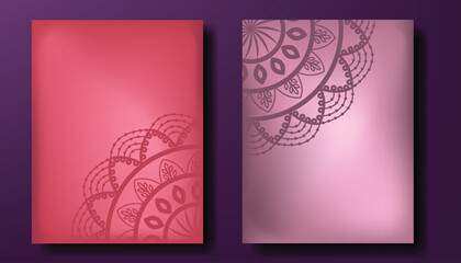 Modern mandala vector template for brochure, leaflet, flyer, cover, banner for presentation, luxury wedding invitation