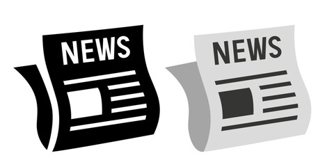 Newspaper icon. Vector flat icons isolated on white background.