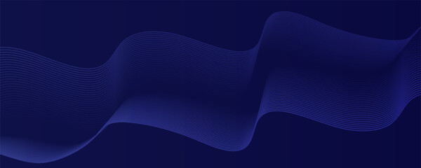 Abstract blue background with flowing wave lines. Glowing wavy lines. Shiny colorful moving lines design element. Modern dynamic wave pattern. vector Eps 10