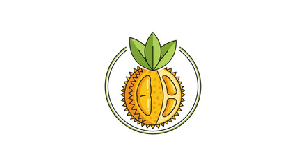 Creative logo design featuring a stylized fruit with plant elements for branding and marketing