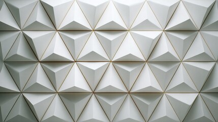 Clean Modern Geometric Triangle Pyramid Pattern Abstract Interior Wall Design