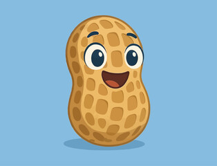 Cute Happy Peanut Character