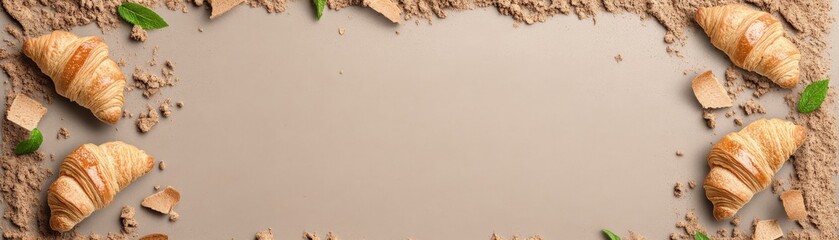 Exquisite decorative frame crafted from lush green leaves and intricate organic plant elements.