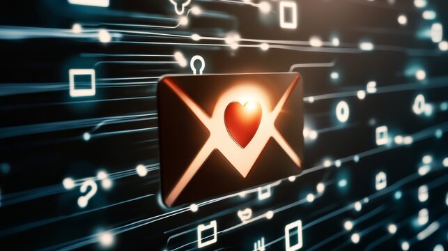 Striking red mark symbolizing prohibition and error on dark void background bold red mark against dark background representing cancelation or warning.