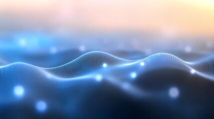 Dynamic abstract background featuring luminous waves and ethereal light effects for visual appeal.