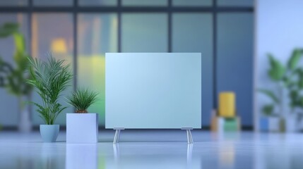 Clean white blank poster mockup template for display your design artwork presentation.