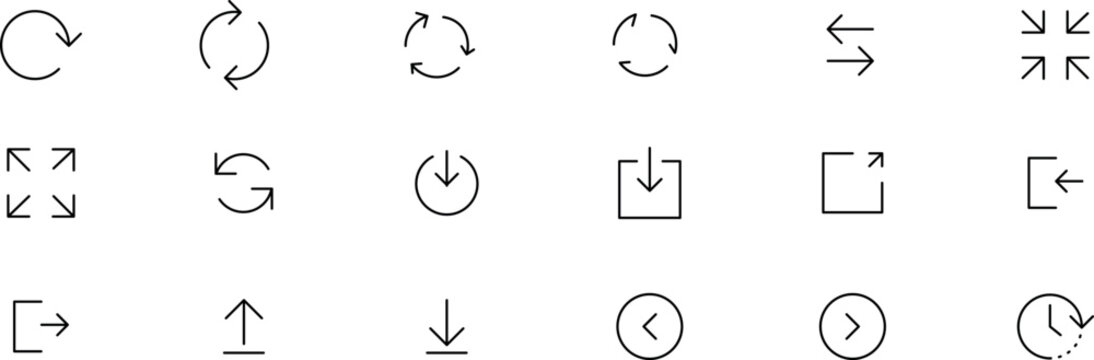 navigation arrow icon. Web page arrows for user interface, web buttons to move between items. Web design elements for seamless site navigation and more.