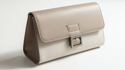 Fototapeta premium Elegant satchel bag showcased in neutral tones for a chic accessory aesthetic