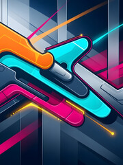 Abstract dynamic shapes as youth graphic background