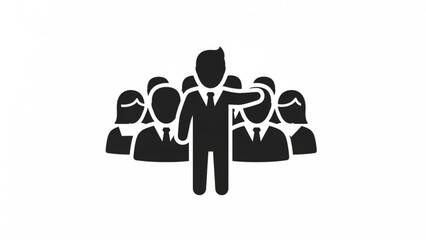 Business leader presenting to a group of professionals in a corporate setting