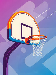 Outdoor basketball hoop as symbol of active youth lifestyle