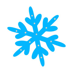 Simple snowflake icon set for Christmas and Happy New Year decor, winter holiday decoration.