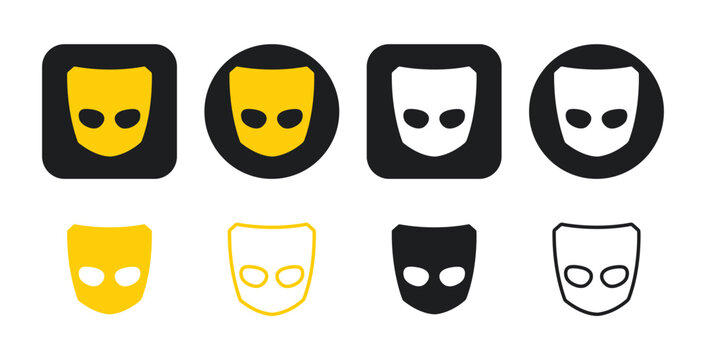 Grindr Dating App Logo Set in Different Styles, Editorial Use Only