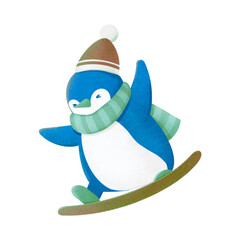 A charming winter scene featuring a happy snowman, a snowman cartoon.