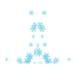 Simple snowflake icon set for Christmas and Happy New Year decor, winter holiday decoration.