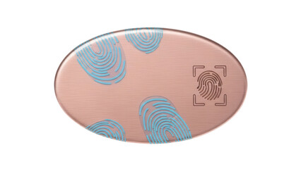 Isolated fingerprint scanner, biometric authentication system for access control identity badge