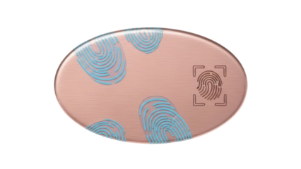 Isolated fingerprint scanner, biometric authentication system for access control identity badge