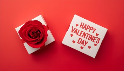 Valentine's day gift boxes with rose