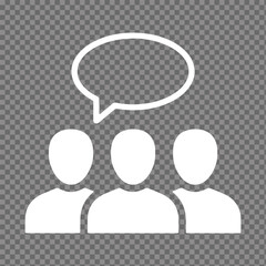 Group Discussion and Communication Icon Public Forum and Community Chat Vector