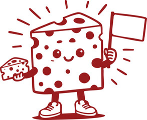 Cheese Slice Vector Illustration