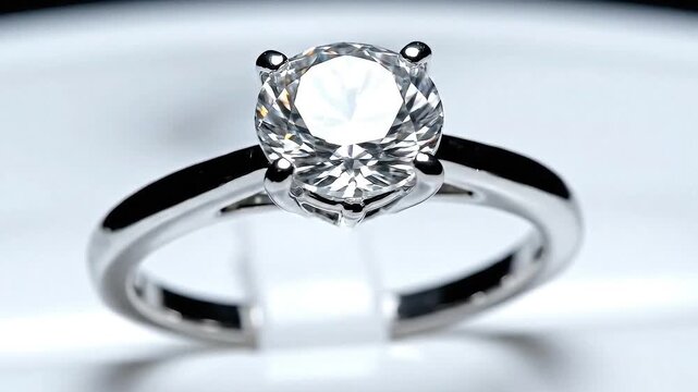 Elegant solitaire diamond ring