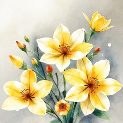 watercolor Tropical white and yellow frangipani plumeria flowers on a sandy beach background create a beautiful summer nature scene perfect for a Bali or Hawaii spa and floral garden aesthetic
