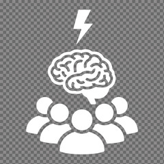 Brainstorming and Collective Idea Generation Icon Team Innovation and Creative Thinking Symbol