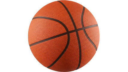 Fototapeta premium Isolated orange basketball equipment is designed for indoor and outdoor game performance