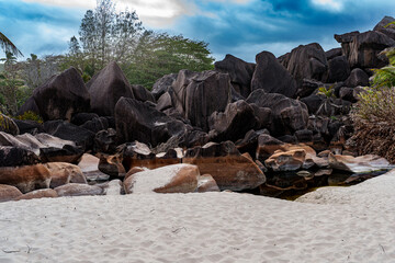 La Digue Seyschelles fantastic beach Grande Anse