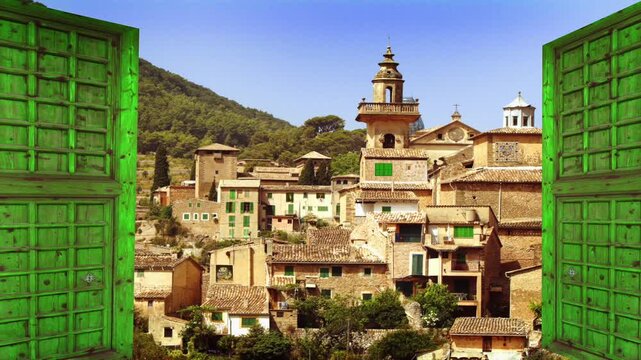 The village of Valldemossa in the municipality on the island of Majorca